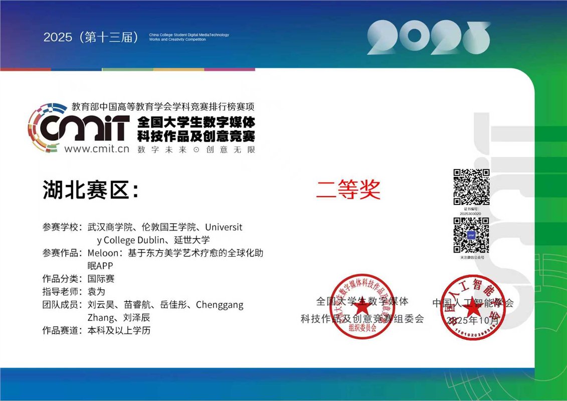 Provincial digital media competition second prize certificate